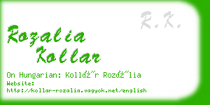 rozalia kollar business card